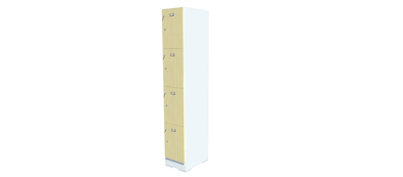 ตู้ล็อคเกอร์ไม้  4 ช่อง รุ่น HMR-14A