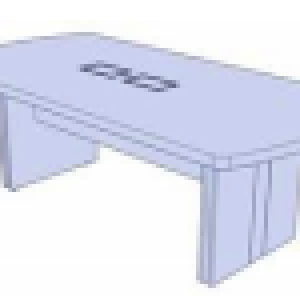 โต๊ะประชุมขนาด 100*200*75 รุ่น CF-MT200100P มีชุดกล่องร้อยสายไฟ